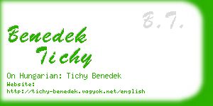 benedek tichy business card